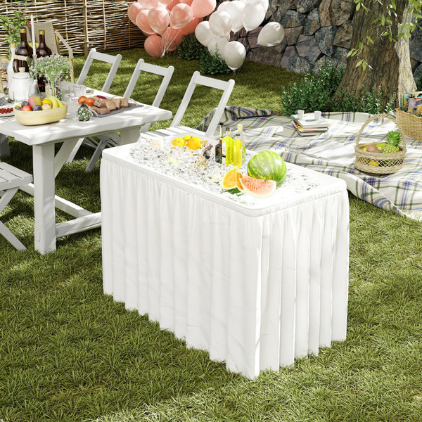 4-Foot Ice Cooler Folding Table with Removable Skirt product image