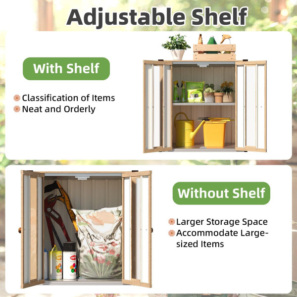 Small Outdoor Storage Cabinet with Shelves product image