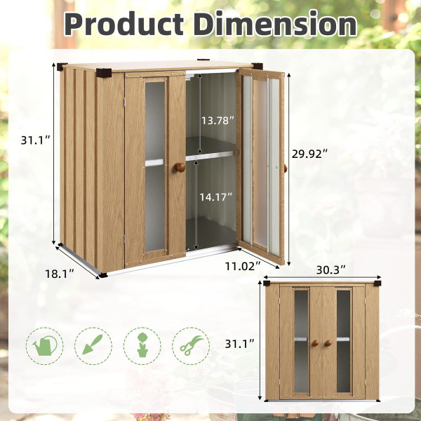 Small Outdoor Storage Cabinet with Shelves product image