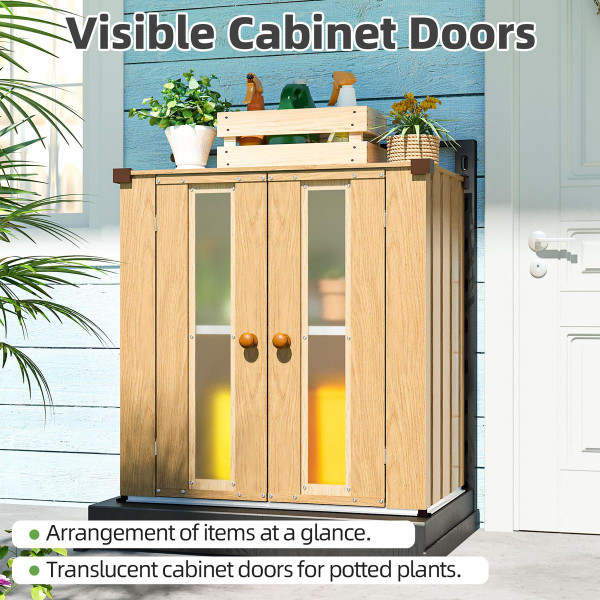 Small Outdoor Storage Cabinet with Shelves product image