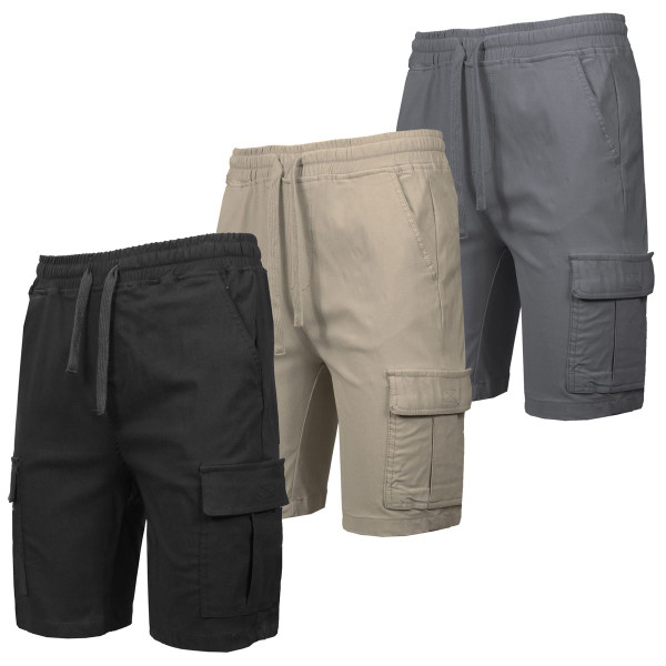 Men’s Stretch Pull-On Cargo Shorts (3-Pack) product image