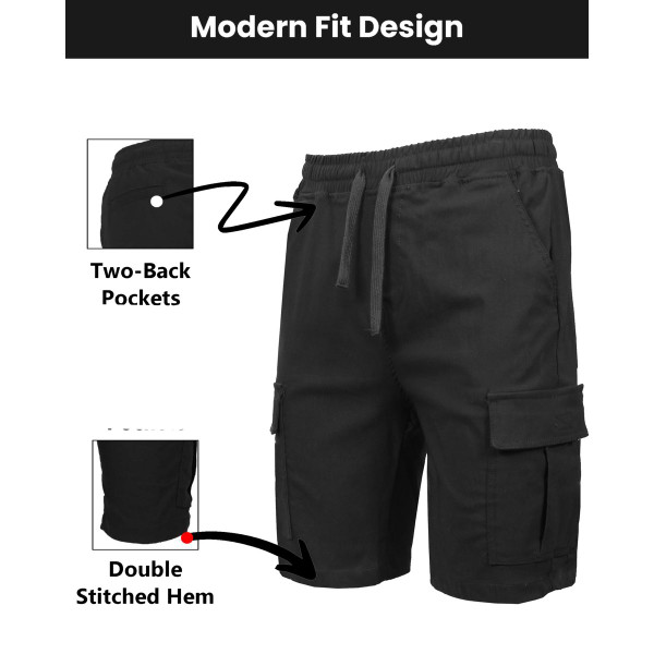 Men’s Stretch Pull-On Cargo Shorts (3-Pack) product image