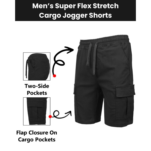 Men’s Stretch Pull-On Cargo Shorts (3-Pack) product image