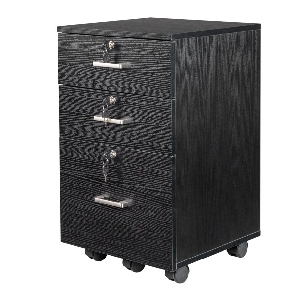 3-Drawer Rolling File Cabinet with Lock product image