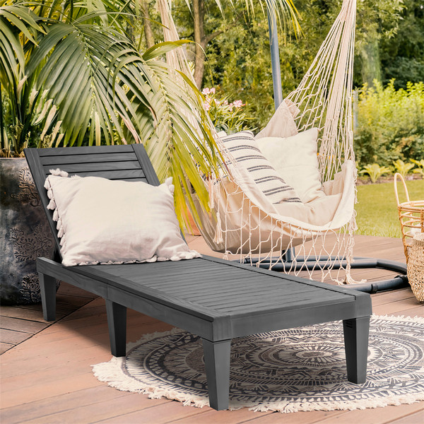 Outdoor Chaise Lounge Chair with Adjustable Backrest (2-Pack) product image