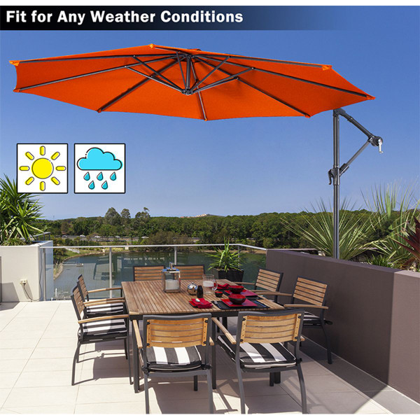 10' Hanging Offset Outdoor Market Patio Umbrella  product image