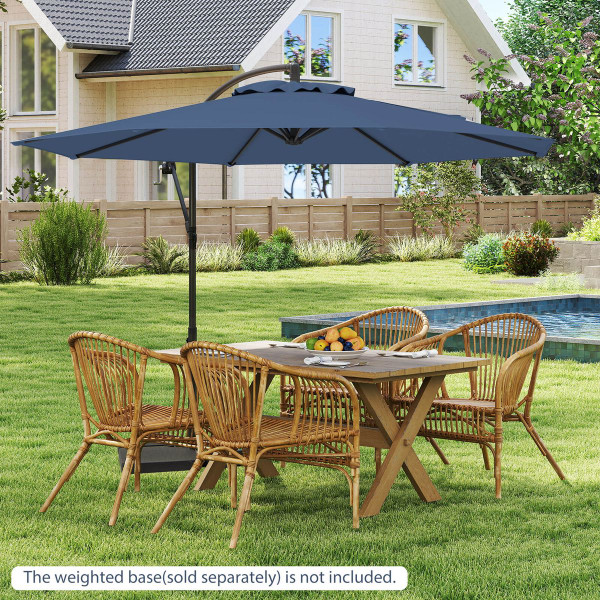 10' Hanging Offset Outdoor Market Patio Umbrella  product image