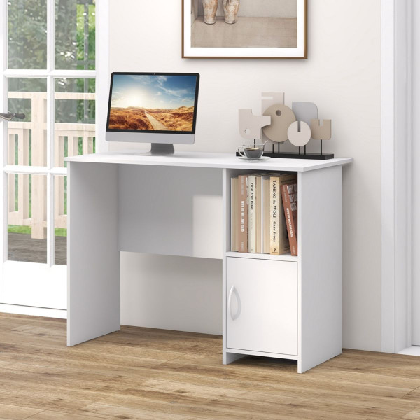 Modern Computer Desk with Open Shelf Storage product image