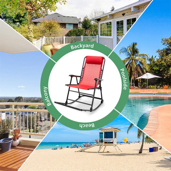 Patio Folding Rocking Chair product image