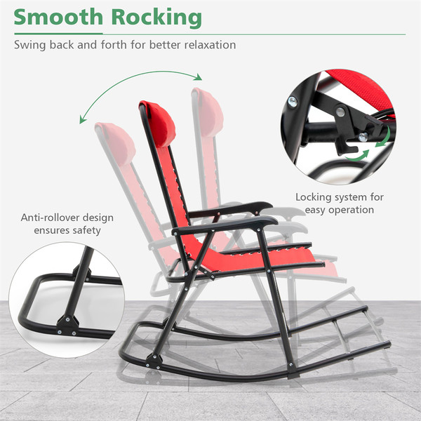 Patio Folding Rocking Chair product image