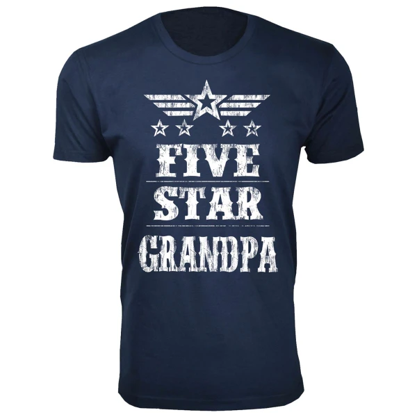 Men's Five Star Dad/Grandpa T-shirt product image