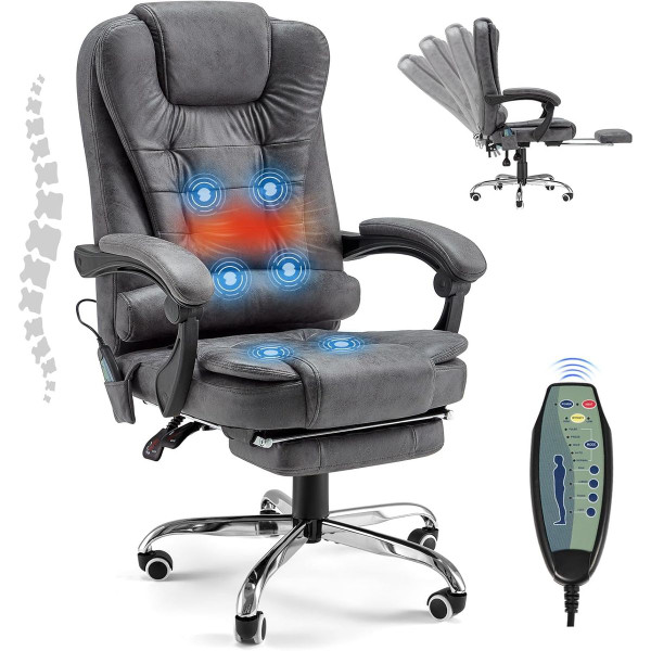  Ergonomic Recliner Office Chair with Massage and Heat Functions product image