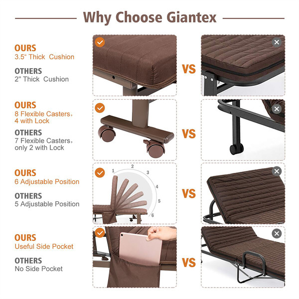 Rolling Foldable Single Twin Guest Bed product image Rolling Foldable Single Twin Guest Bed product image