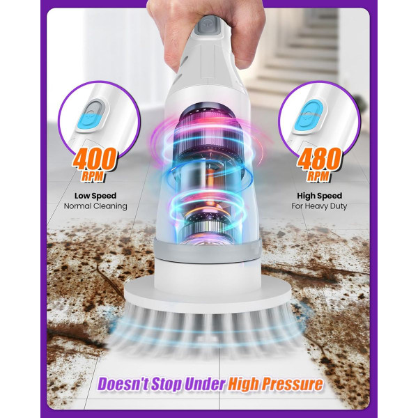 Electric Spin Scrubber with 6 Brush Heads product image