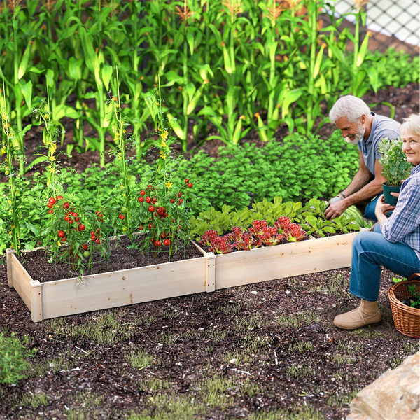 8' x 2' Wooden Raised Garden Bed (2 Types) product image
