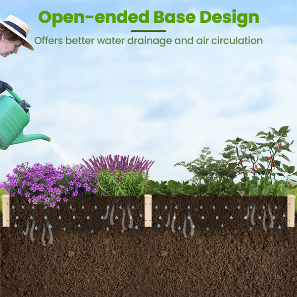 8' x 2' Wooden Raised Garden Bed (2 Types) product image