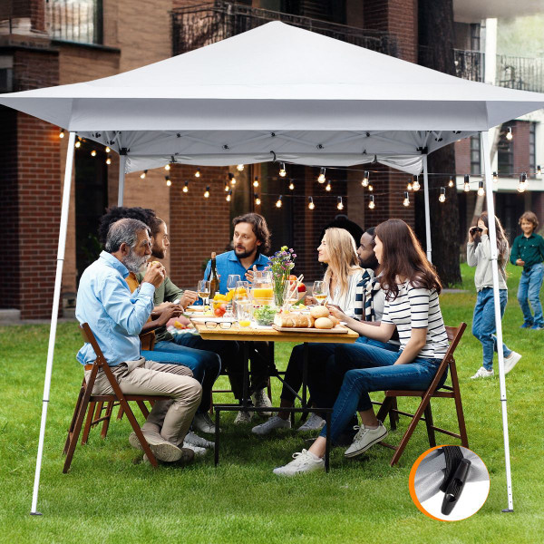 8 x 8-Foot Pop-up Gazebo with One Side Cloth and Storage Bag product image