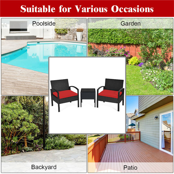 3-Piece Rattan Furniture Conversation Set product image