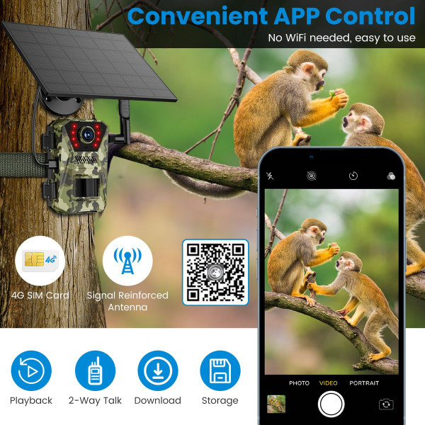 4G 4K 30FPS Solar Trail Camera product image