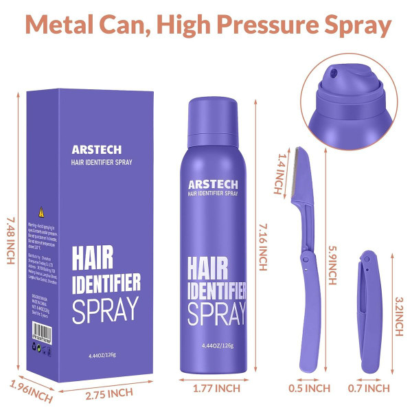 Face Hair Identifier Spray with Dermaplane Razors product image