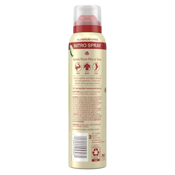 Old Spice Total Body Deodorant Spray for Men (6-Pack) product image