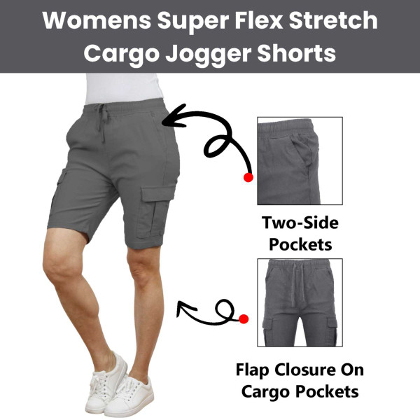 Women’s Flex Cargo Shorts with Elastic Waistband product image
