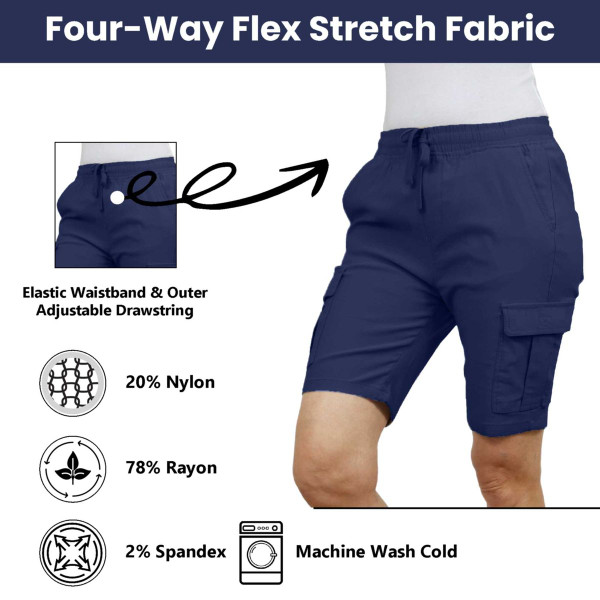 Women’s Flex Cargo Shorts with Elastic Waistband product image