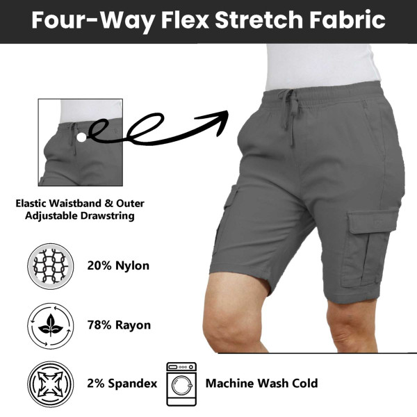 Women’s Flex Cargo Stretch Shorts (3-Pack) product image