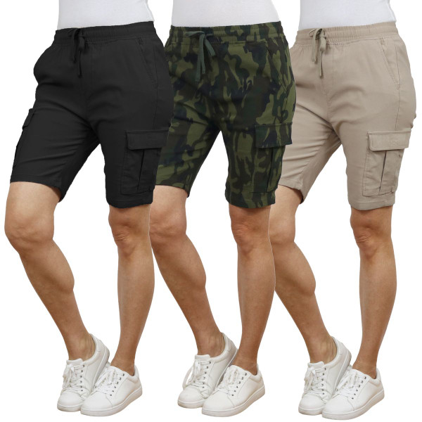 Women’s Flex Cargo Stretch Shorts (3-Pack) product image