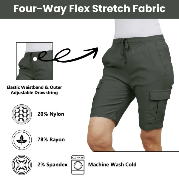 Women’s Flex Cargo Stretch Shorts (3-Pack) product image