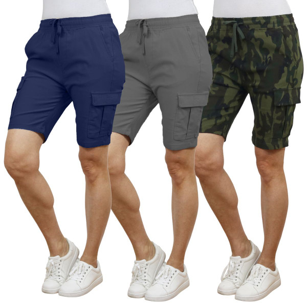 Women’s Flex Cargo Stretch Shorts (3-Pack) product image