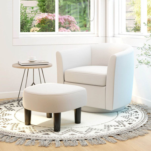Swivel Barrel Chair with Ottoman product image