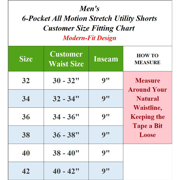 Men’s 6-Pocket All Motion Stretch Utility Golf Shorts (3-Pack) product image