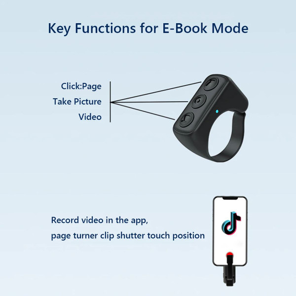 Bluetooth Page Turner and TikTok Scrolling Ring product image