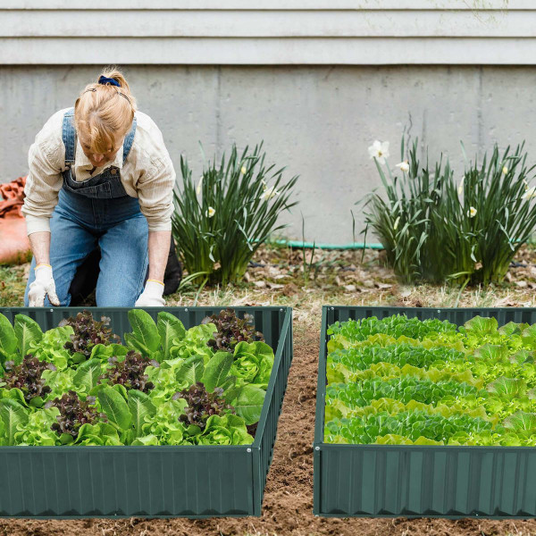 Heavy-Duty Metal Outdoor 3-Tier Raised Garden Bed Planter Box product image