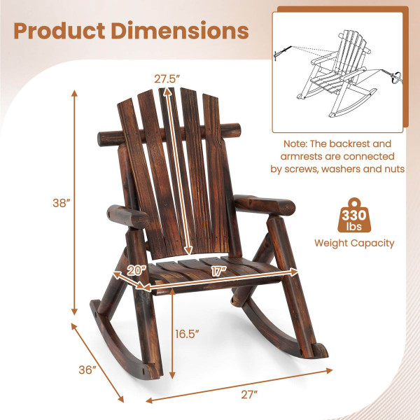 Outdoor Adirondack Rocking Chair (1- or 2-Pack) product image