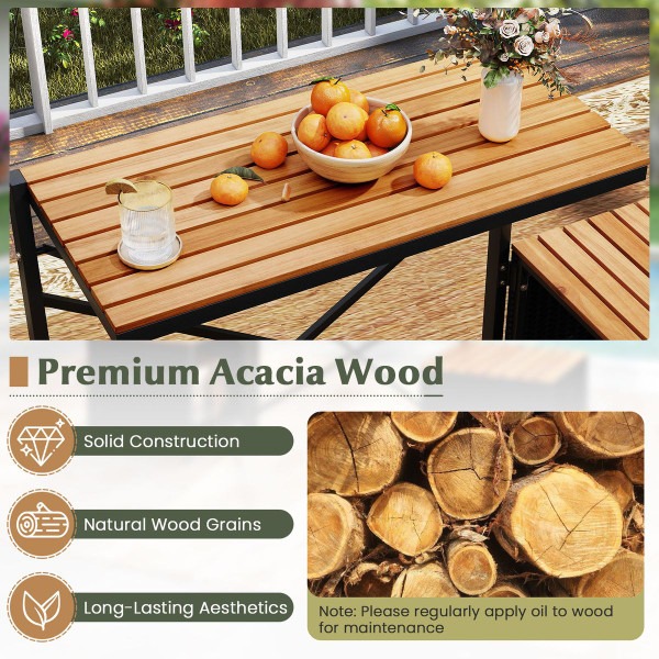 2-in-1 Outdoor Convertible Bench with Built-in Storage Space product image