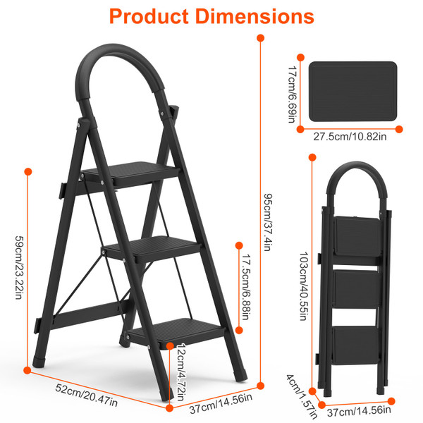 NewHome 3-Step Foldable Step Stool product image