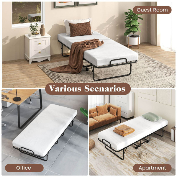 Rollaway Folding Bed with Deluxe Memory Foam Mattress product image
