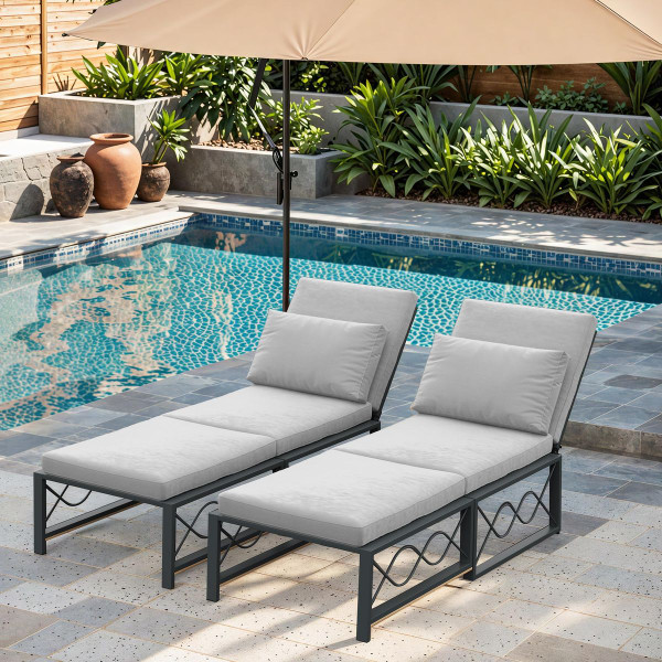 Outdoor Convertible Chaise Lounge Chair product image