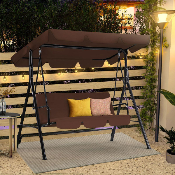 3-Seat Glider Outdoor Patio Swing with Canopy product image