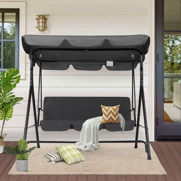 3-Seat Glider Outdoor Patio Swing with Canopy product image