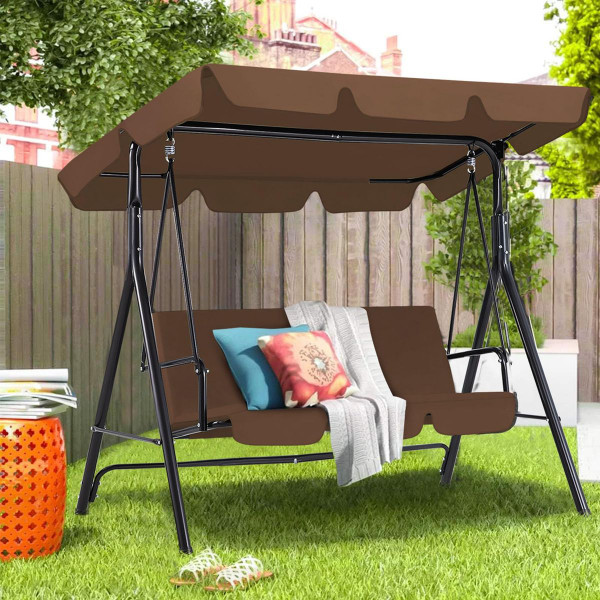 3-Seat Glider Outdoor Patio Swing with Canopy product image