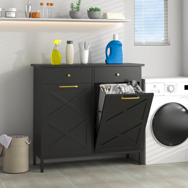 20-Gallon Double Tilt-Out Trash Can Cabinet product image