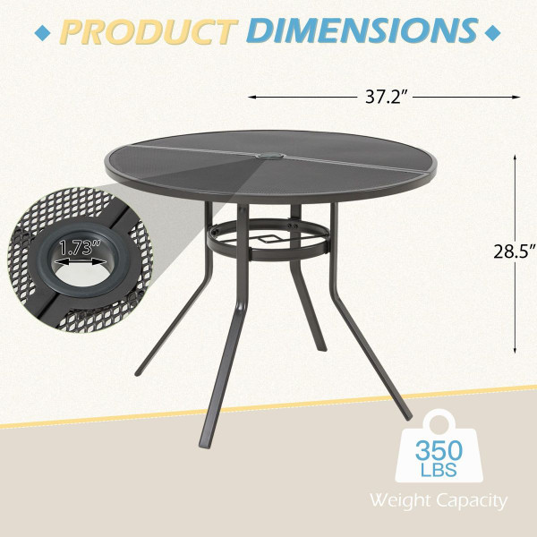 37" Outdoor Patio Dining Table for 4 product image