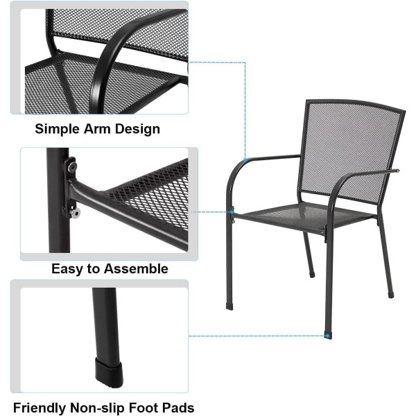 Stackable Outdoor Patio Chairs (Set of 4) product image