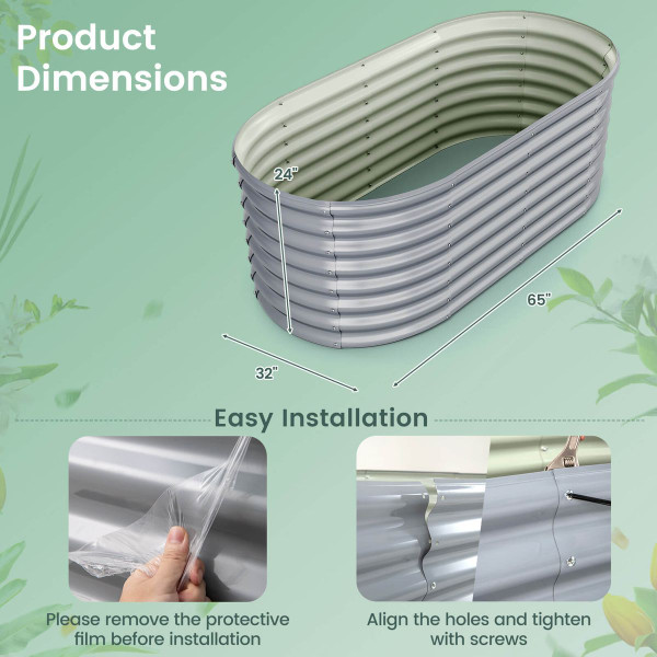 65" x 32" Outdoor Raised Garden Bed Planter (1- or 2-Pack) product image