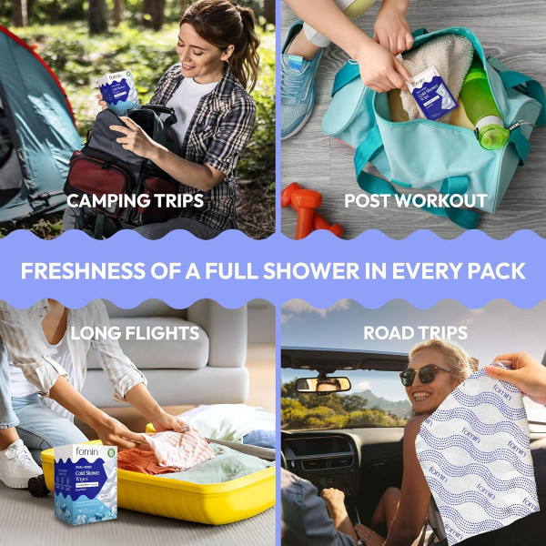 Travel Cold Shower Wipes (20-Pack) product image