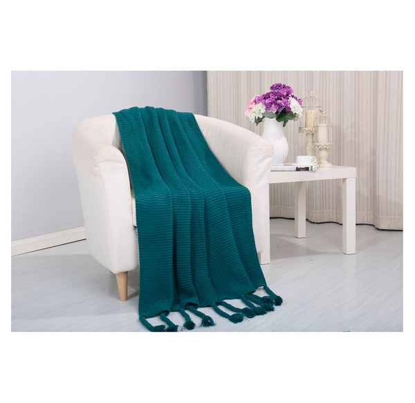 Vintage Knitted Throw Blanket product image