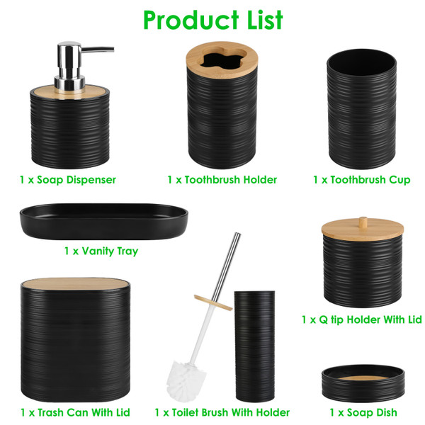 Newhome 8-Piece Bathroom Accessory Set product image